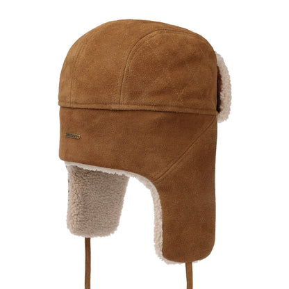 Chapka en Cuir cognac STETSON
