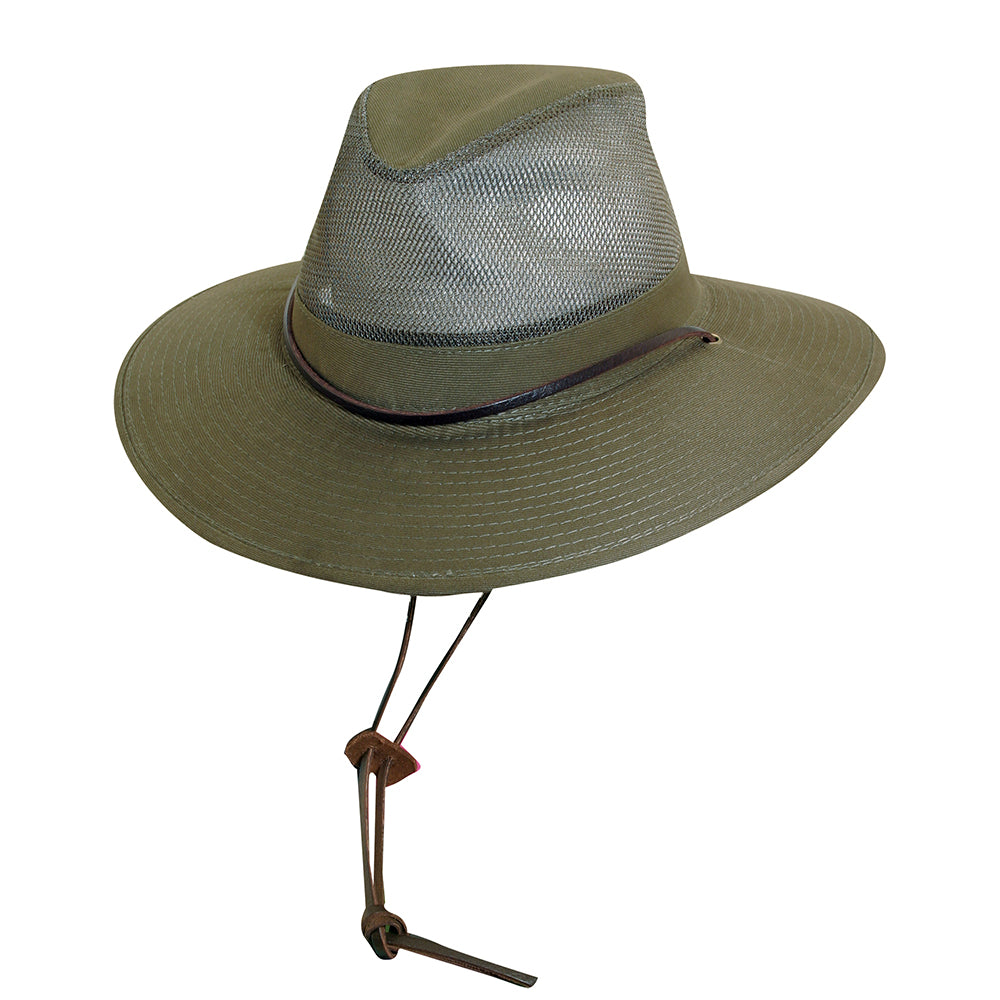 Chapeau Australien Ventilé Traveller loden DORFMAN PACIFIC
