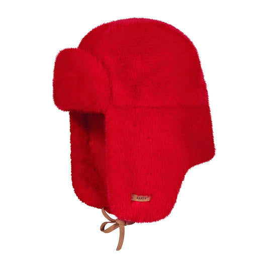 Chapka en Fausse Fourrure Lucerne Bomber rouge BARTS