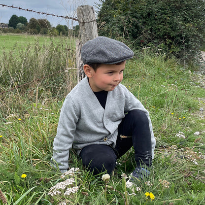 Casquette Plate Enfant à Chevrons gris JAXON & JAMES