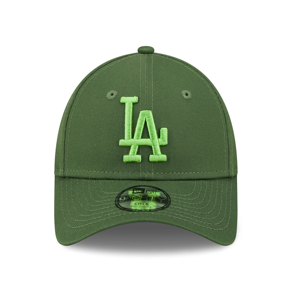 Casquette Enfant 9FORTY MLB League Essential L.A. Dodgers olive NEW ERA