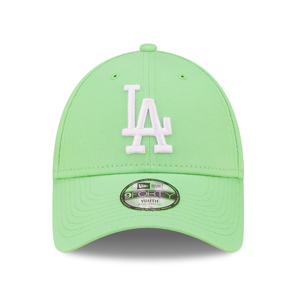 Casquette Enfant 9FORTY MLB League Essential L.A. Dodgers vert clair-blanc NEW ERA