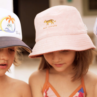 Chapeau Bob Enfant en Tissu Éponge Tolom rose BARTS
