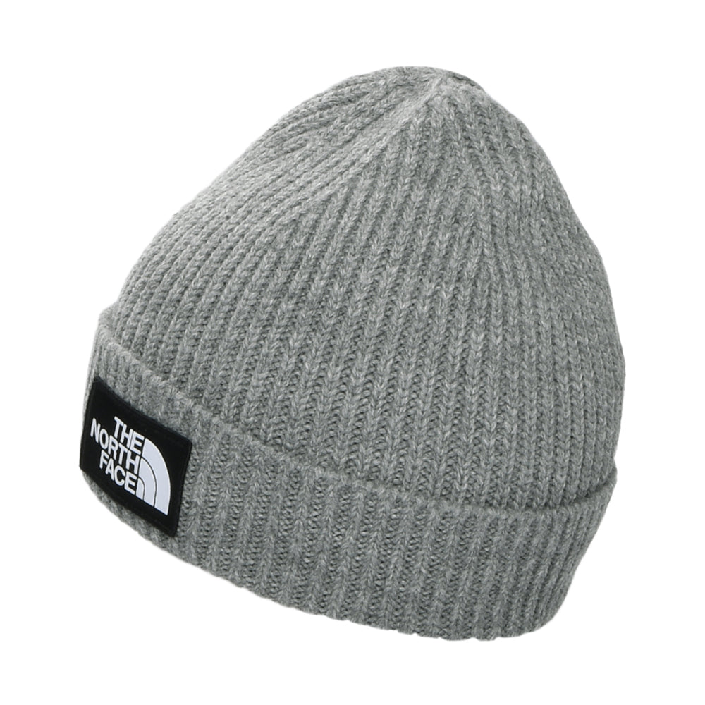 Bonnet Enfant Recyclé à Revers TNF Box Logo gris moyen THE NORTH FACE