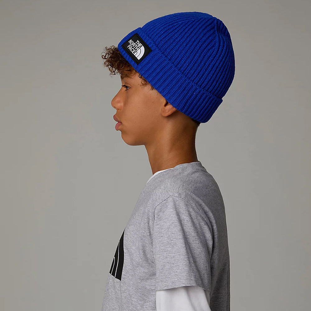 Bonnet Enfant à Revers TNF Box Logo bleu roi THE NORTH FACE