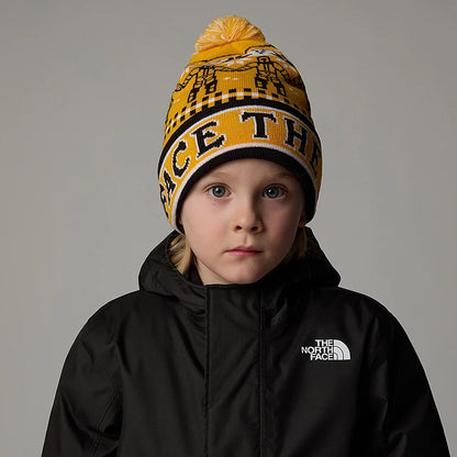 Bonnet à Pompon Enfant Ski Tuke jaune-noir THE NORTH FACE