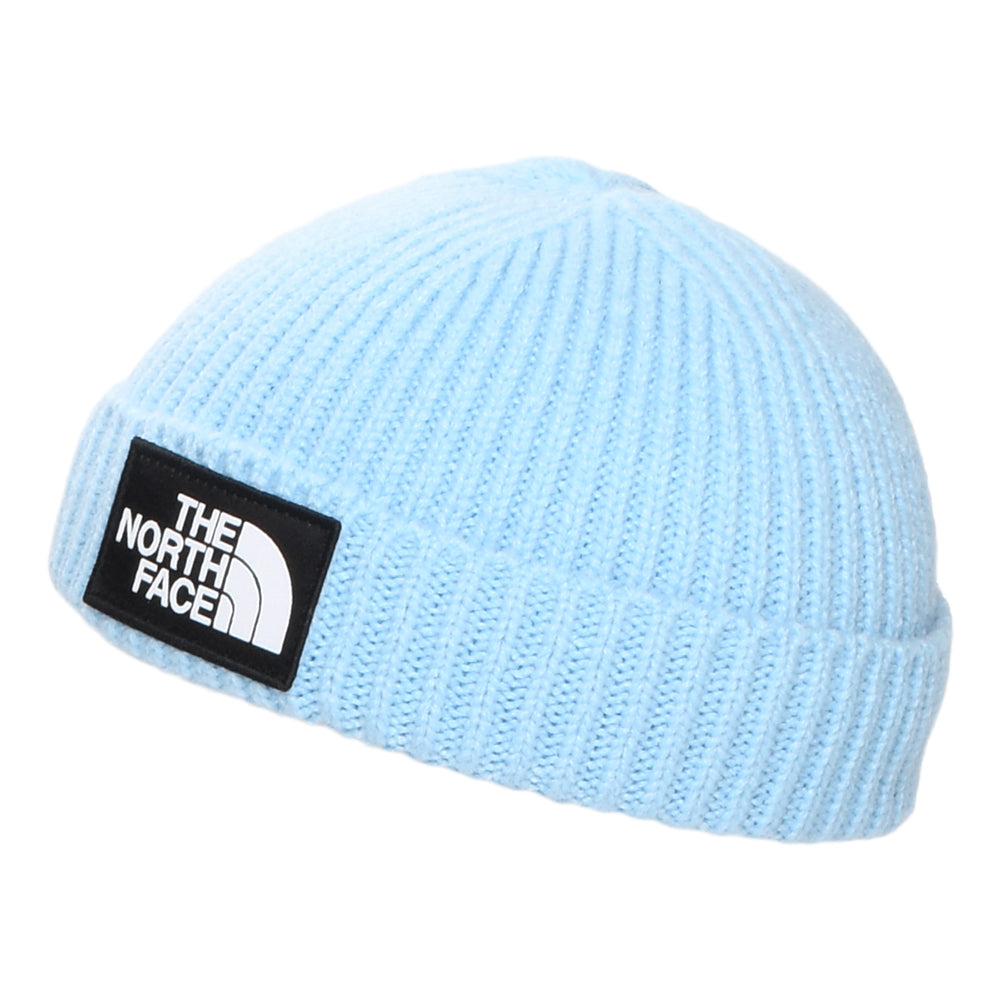 Bonnet Bébé à Revers TNF Box Logo bleu barbeau THE NORTH FACE