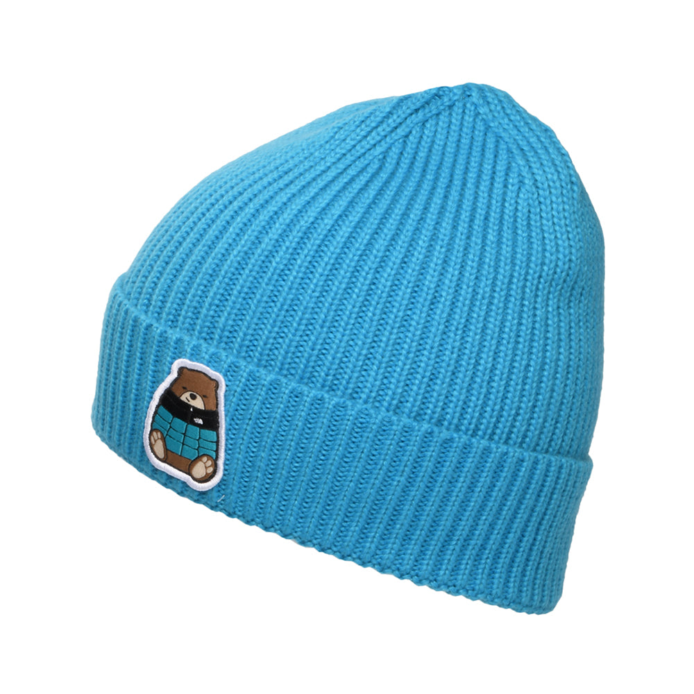 Bonnet Enfant Recyclé à Revers TNF Box Logo bleu vif THE NORTH FACE