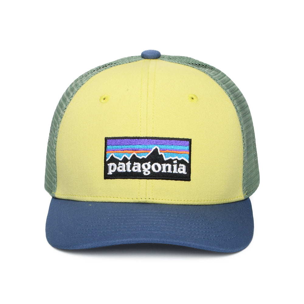 Casquette Trucker Enfant en Coton Bio P-6 Logo jaune-bleu-vert aqua PATAGONIA