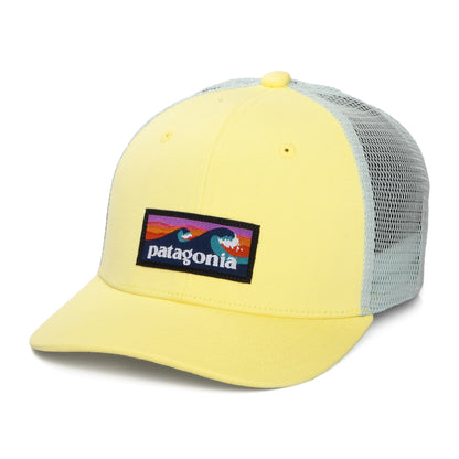 Casquette Trucker Enfant en Coton Bio Boardshort Logo citron-vert aqua PATAGONIA