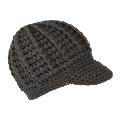 Bonnet à Visière en Crochet Letizia gris SCALA