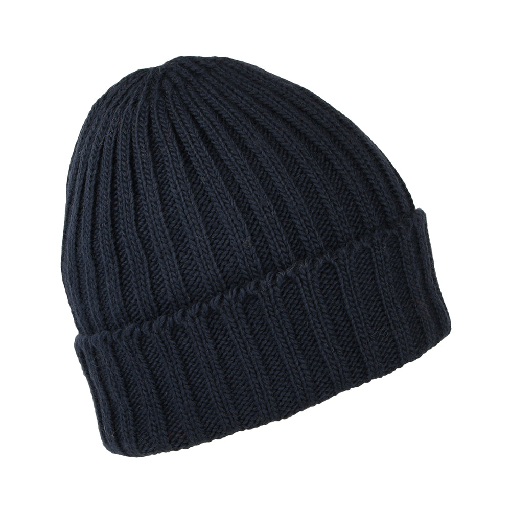 Bonnet Côtelé à Revers bleu marine KUSAN