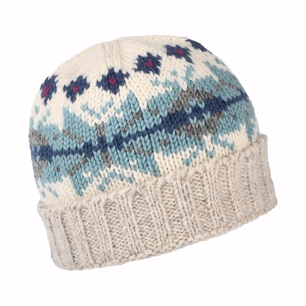 Bonnet à Revers Snowflake crème KUSAN