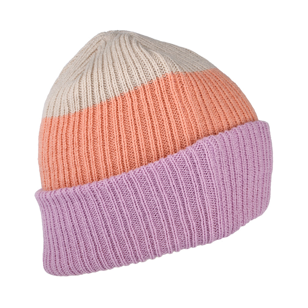 Bonnet Femme MLB Stripe à Revers New York Yankees lavande-pêche-pierre NEW ERA