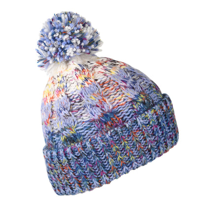 Bonnet à Pompon Maille Teinte Par Sections Iska violet BARTS