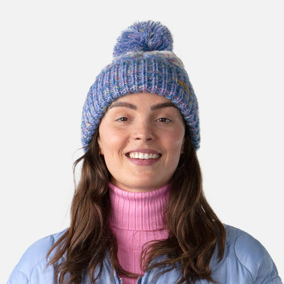 Bonnet à Pompon Maille Teinte Par Sections Iska violet BARTS