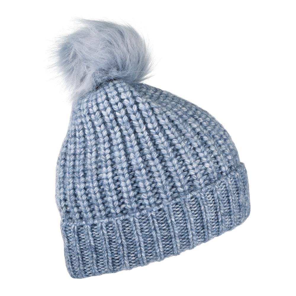 Bonnet à Pompon en Fausse Fourrure Lily bleu FAILSWORTH