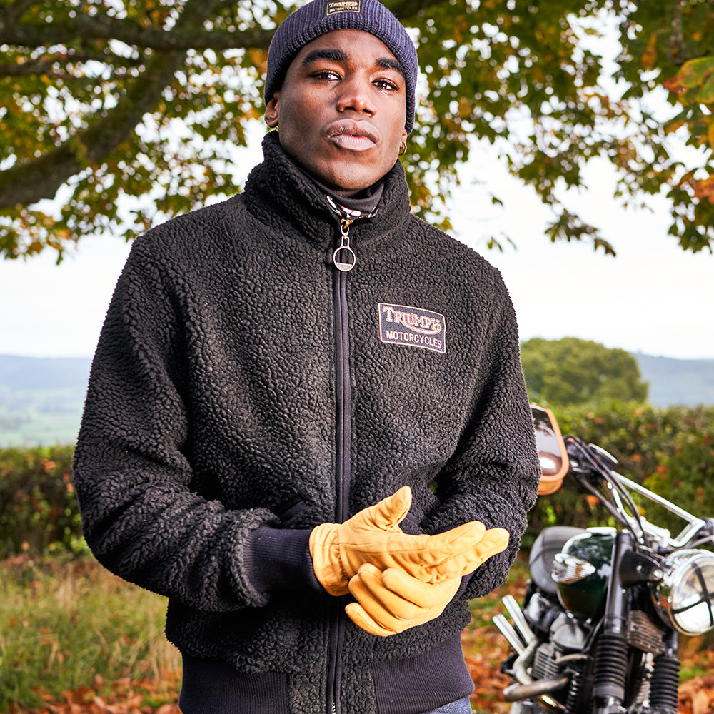 Bonnet à Revers Watch Cap bleu marine foncé TRIUMPH MOTORCYCLES