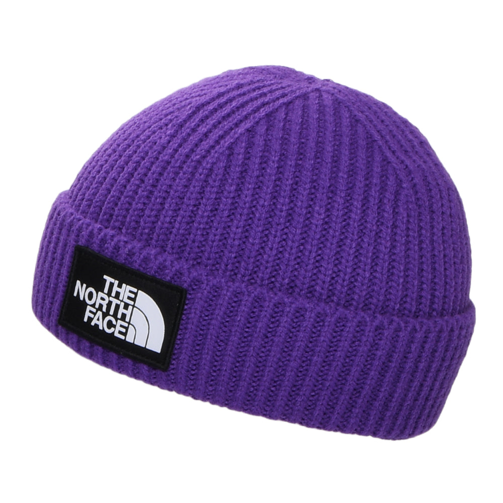 Bonnet Marin à Revers TNF Logo Box violet THE NORTH FACE