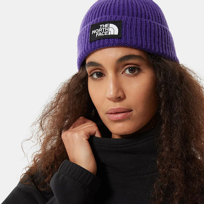 Bonnet Marin à Revers TNF Logo Box violet THE NORTH FACE