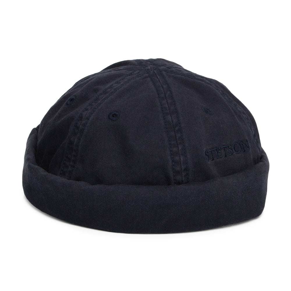 Bonnet Miki Breton en Coton bleu marine STETSON