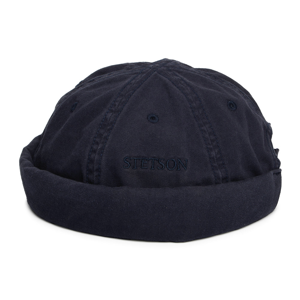 Bonnet Miki Breton en Coton bleu marine STETSON