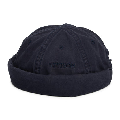 Bonnet Miki Breton en Coton bleu marine STETSON