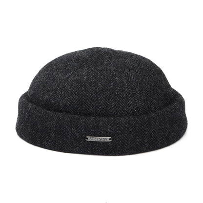 Bonnet Miki Breton en Laine à Chevrons gris foncé STETSON