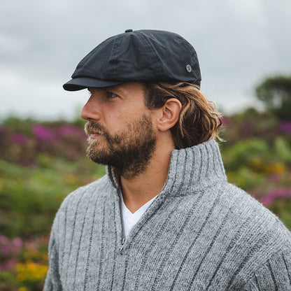 Casquette Gavroche en Toile Cirée noir JAXON & JAMES - VENTE EN GROS