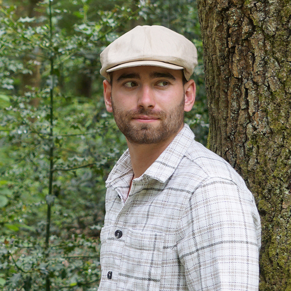 Casquette Gavroche en Lin naturel JAXON & JAMES - VENTE EN GROS