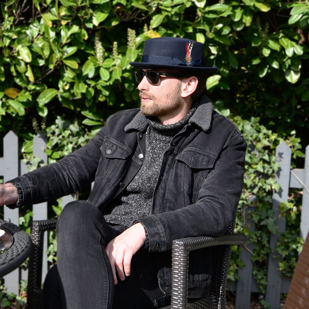 Chapeau Pork Pie Déformable bleu marine JAXON & JAMES - VENTE EN GROS