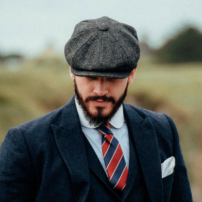 Casquette Gavroche Chinée et Mouchetée Blackheath noir multi JAXON & JAMES - VENTE EN GROS