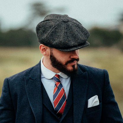 Casquette Gavroche Chinée et Mouchetée Blackheath noir multi JAXON & JAMES - VENTE EN GROS