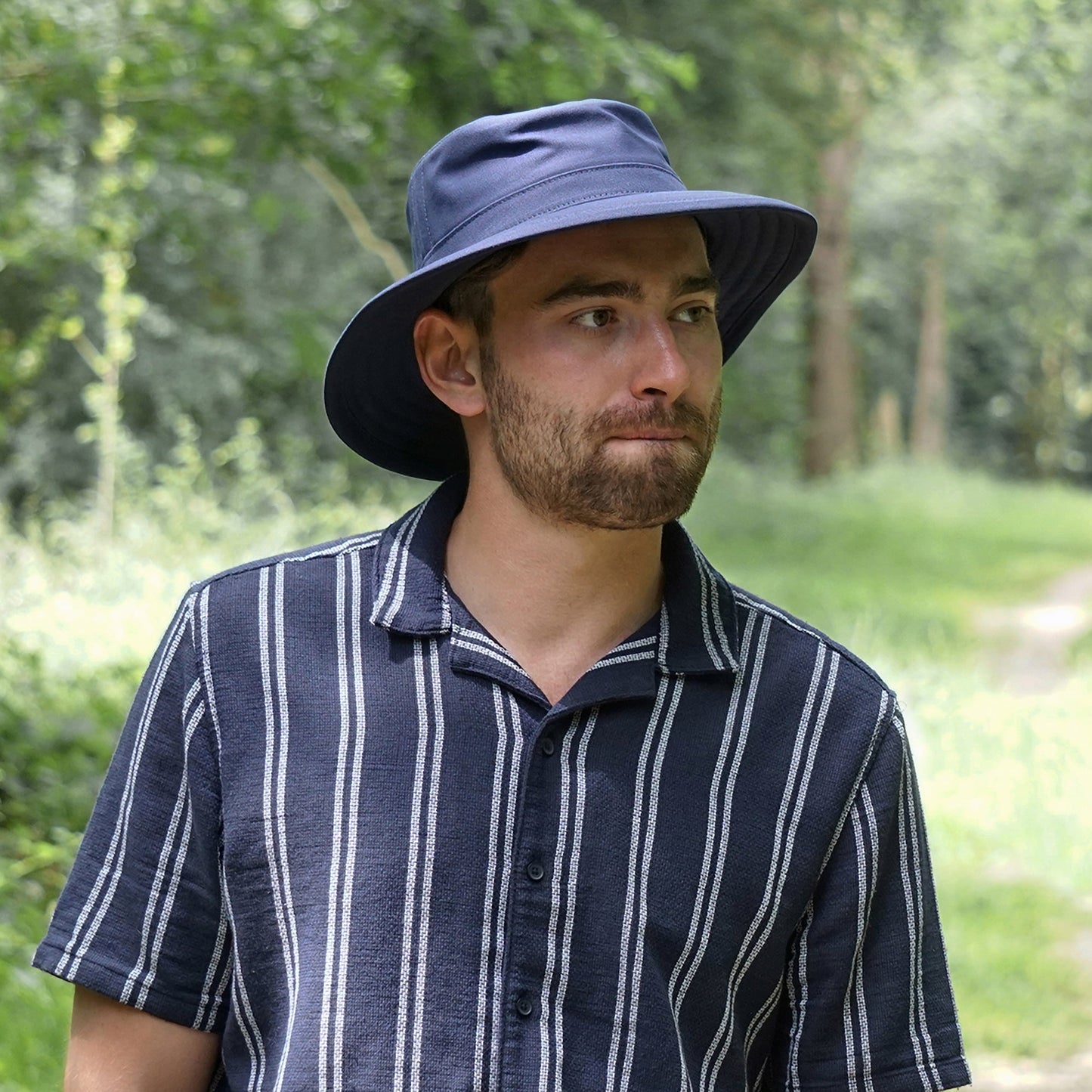 Chapeau Été en Toile de Coton Pliable bleu marine JAXON & JAMES - VENTE EN GROS