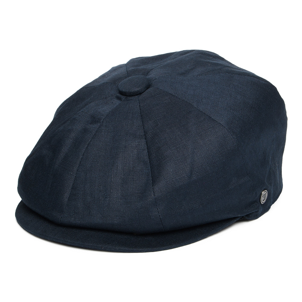 Casquette Gavroche en Lin bleu marine JAXON & JAMES - VENTE EN GROS