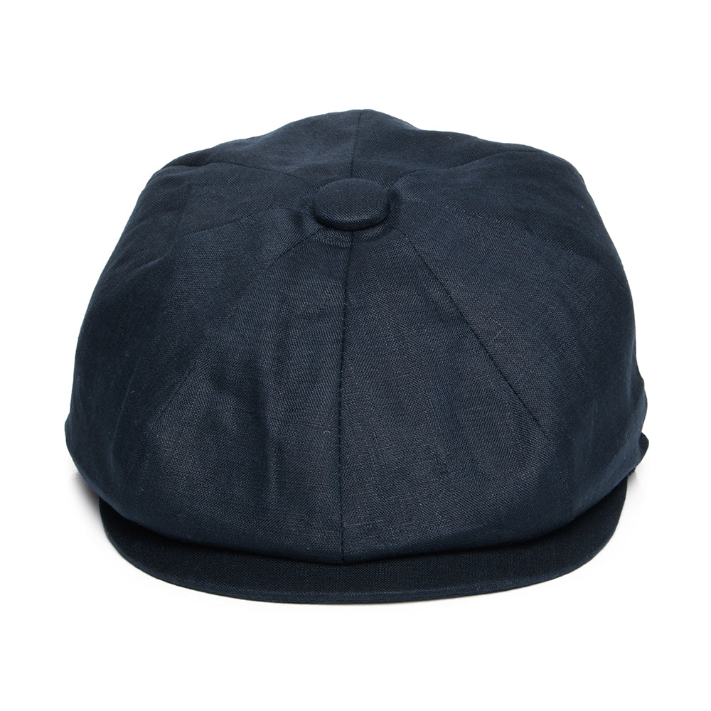 Casquette Gavroche en Lin bleu marine JAXON & JAMES - VENTE EN GROS