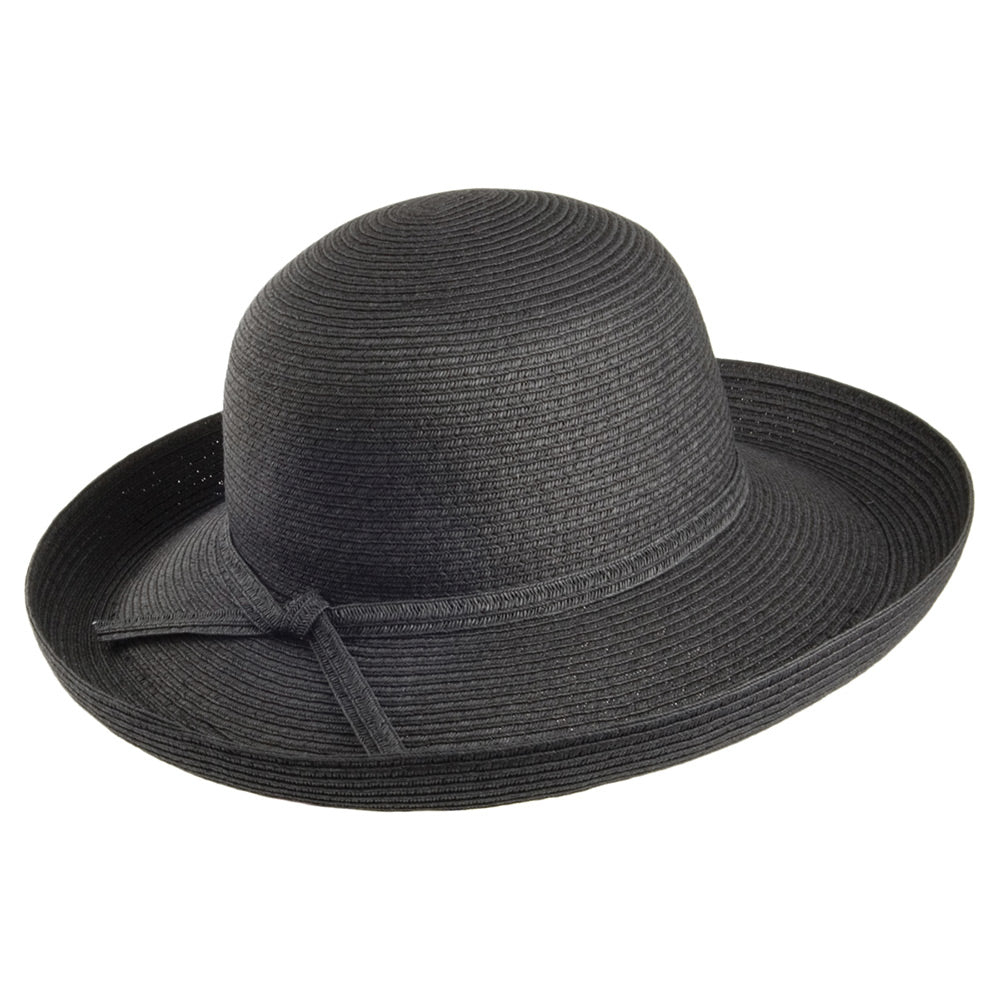 Chapeau Été Pliable Traveller noir SUR LA TÊTE