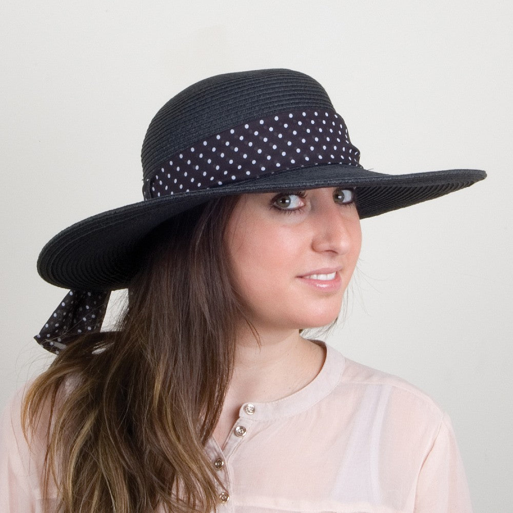 Chapeau Été Beachside noir SUR LA TÊTE