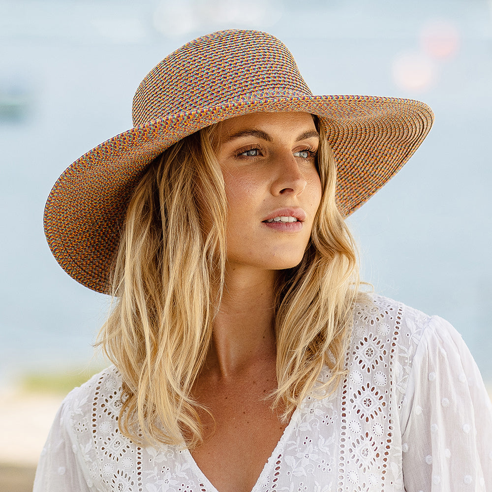 Chapeau Été Femme Sorbet multicolore SUR LA TÊTE