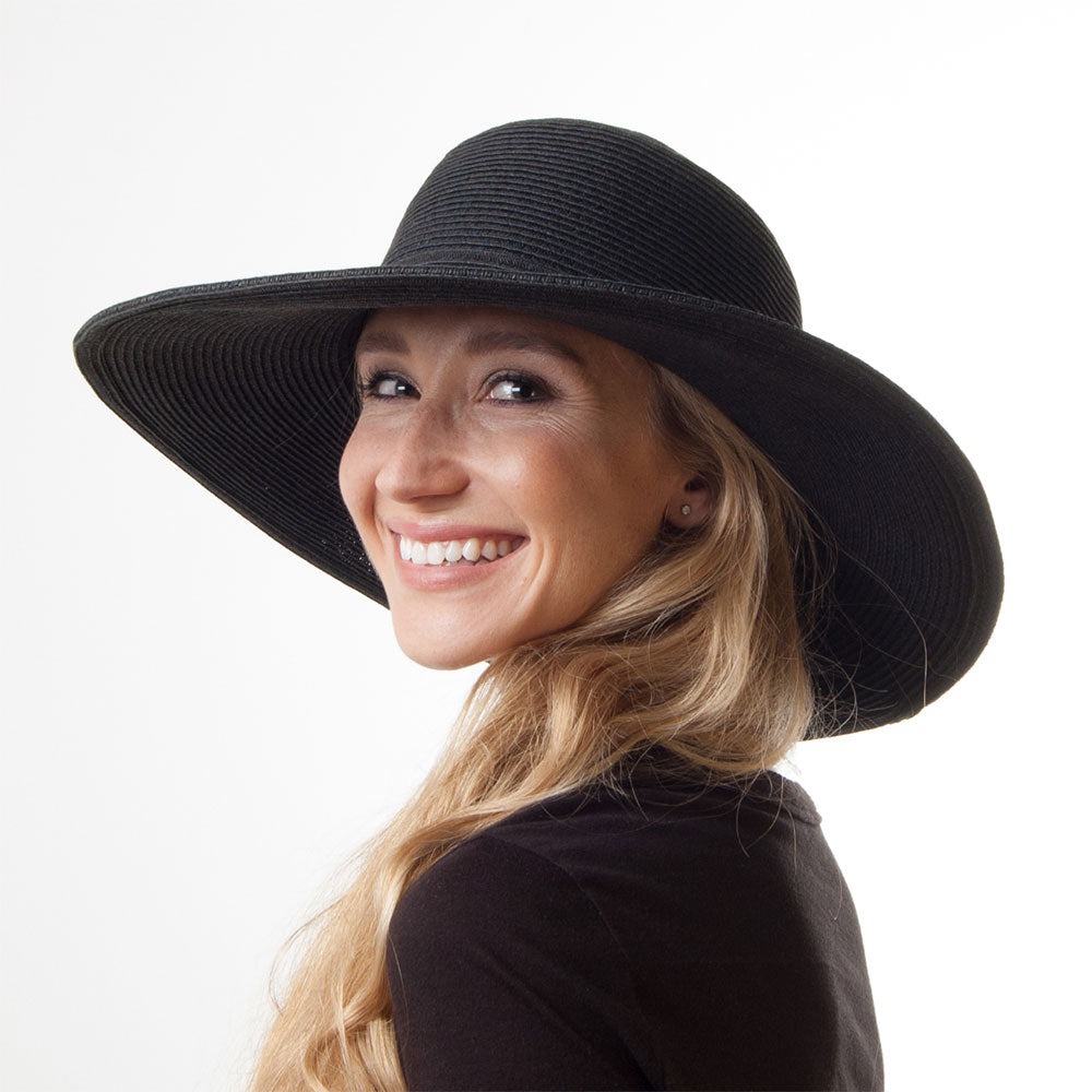 Chapeau Été Brighton noir SUR LA TETE