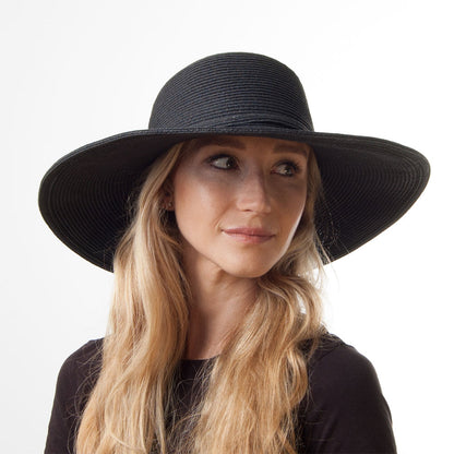 Chapeau Été Brighton noir SUR LA TETE