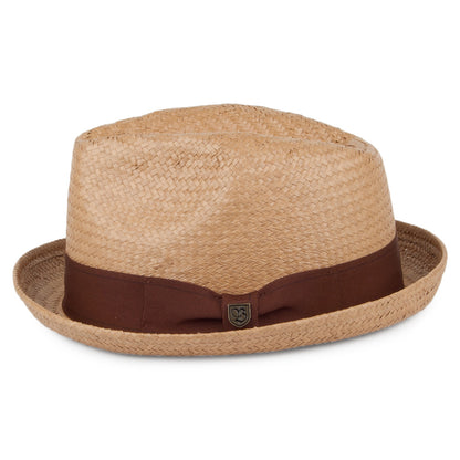 Chapeau Trilby en Paille Castor latte BRIXTON