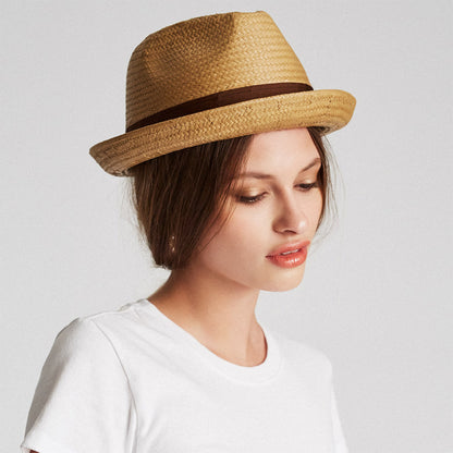 Chapeau Trilby en Paille Castor latte BRIXTON