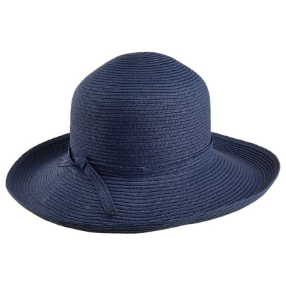 Chapeau Été Pliable Traveller bleu marine SUR LA TÊTE