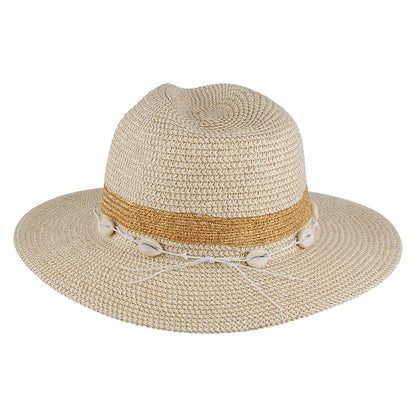 Chapeau Fedora Seashell naturel-doré SEEBERGER