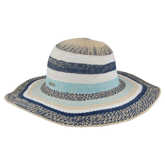 Chapeau Été à Bord Large à Rayures naturel-bleu SEEBERGER
