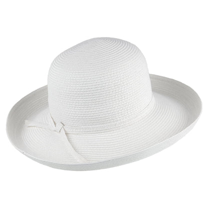Chapeau Été Pliable Traveller blanc SUR LA TÊTE