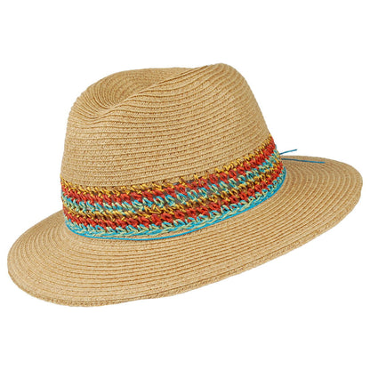 Chapeau Fedora Safari Lucio naturel-orange SCALA