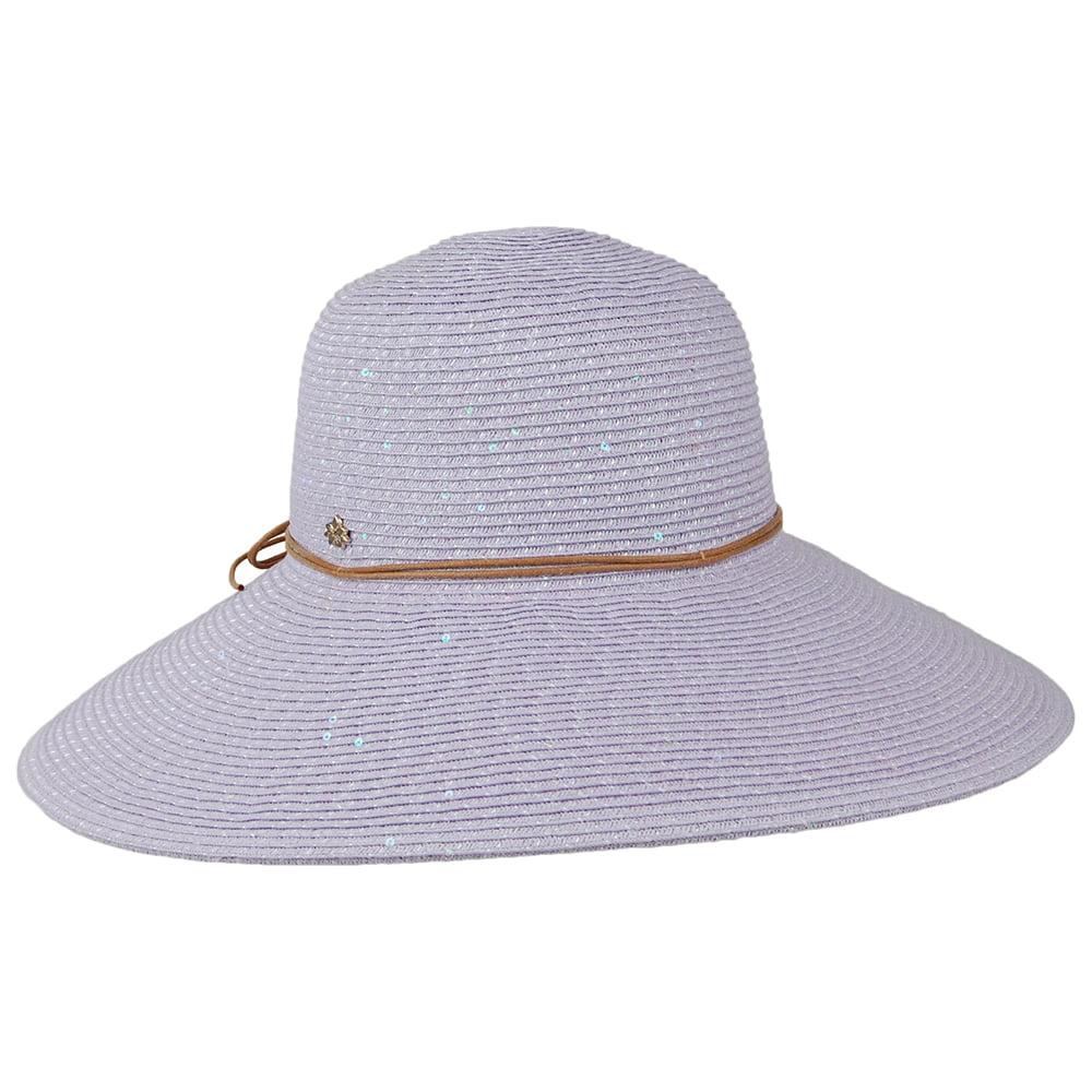 Chapeau Été en Papier Tressé Waverly lavande CAPPELLI