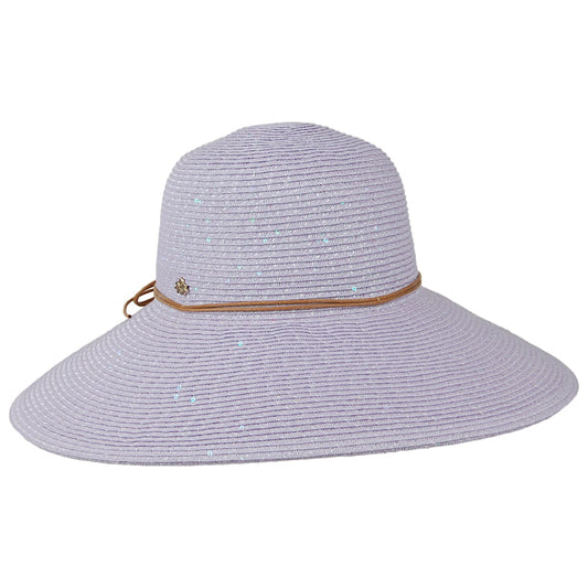 Chapeau Été en Papier Tressé Waverly lavande CAPPELLI